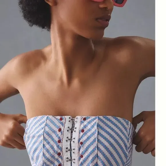 Maeve Strapless A-Line Dress by Anthropologie - Picture 3 of 9